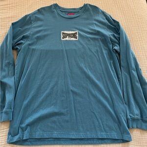 Supreme Men's Teal Long Sleeve Tee